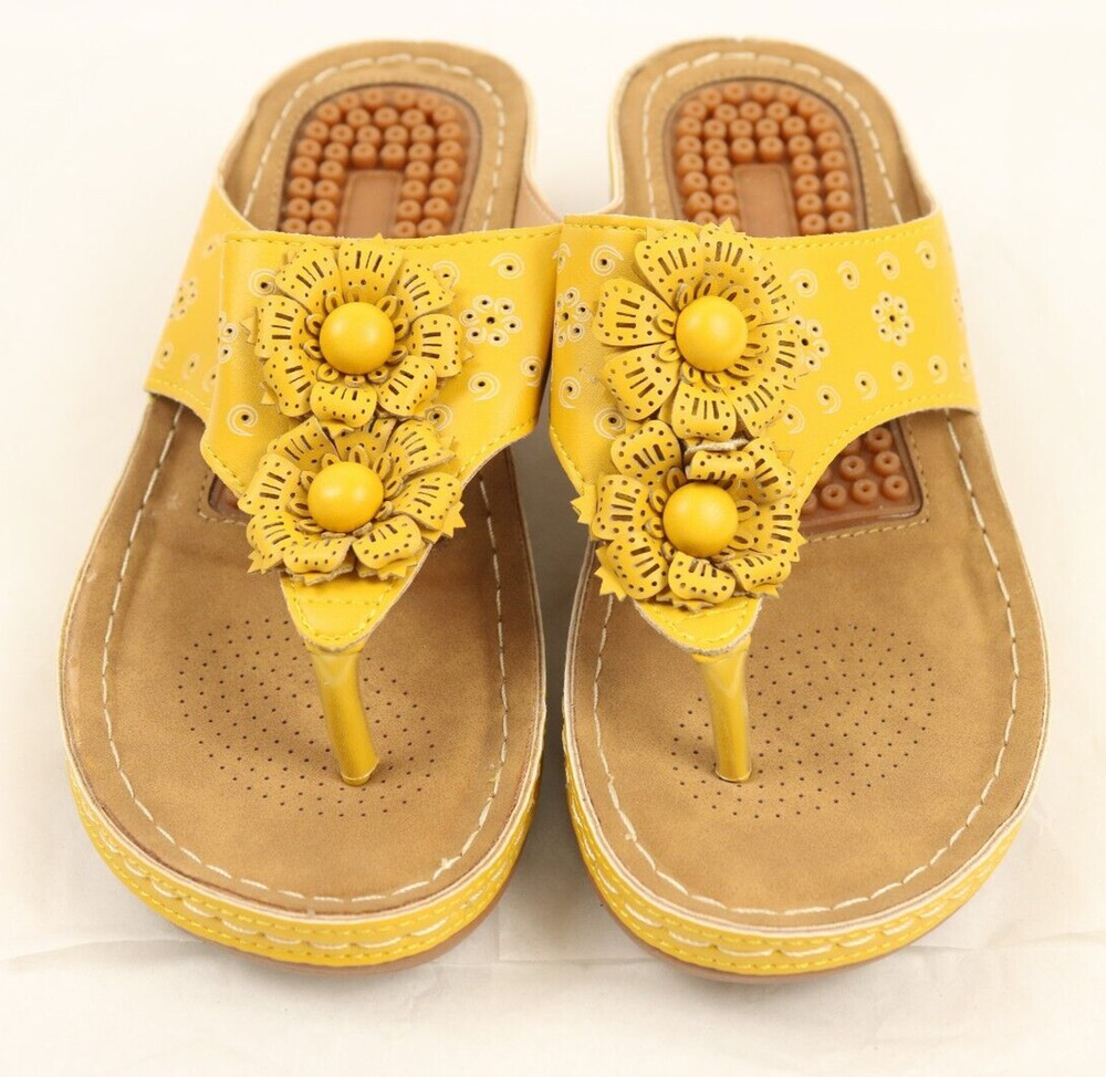 Women's Size 4.5 Sandals Flip Flops with Arch Support Massage Function